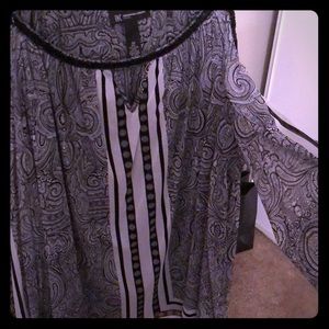 INC cold shoulder long sleeve blouse 3X
